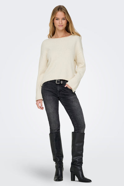 Beige rondekragenwol ONLY ONLY ONLY,, een een eenen een en en en en en.
