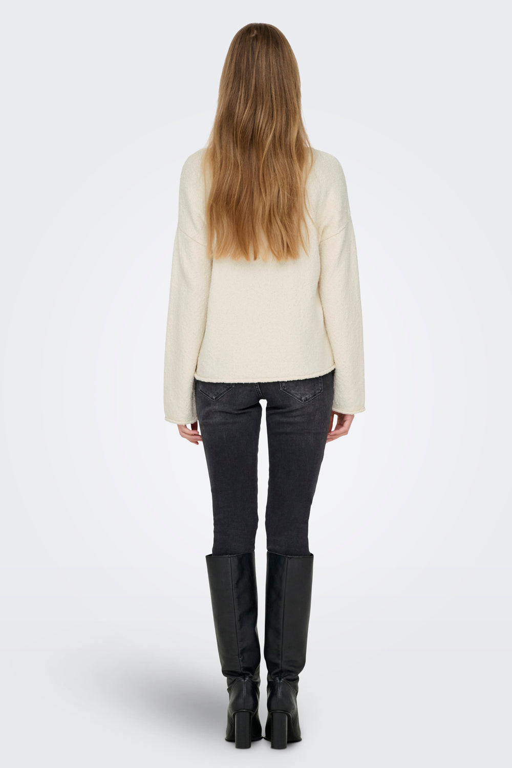 Pull col rond Beige - ONLY®