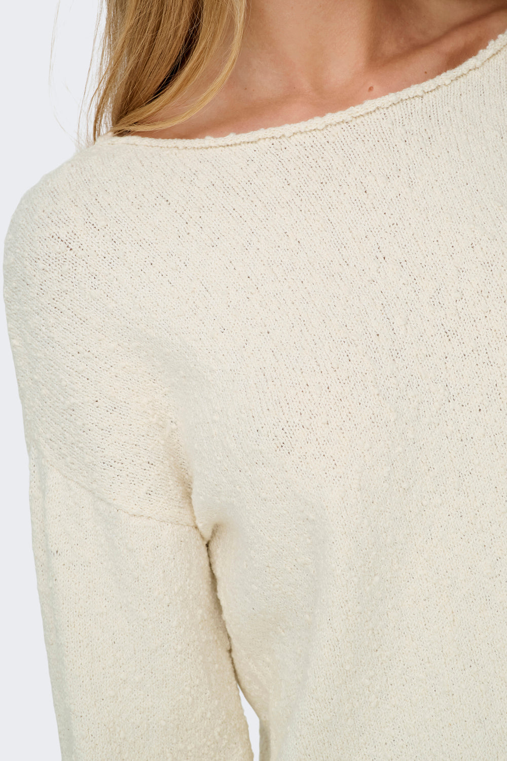 Pull col rond Beige - ONLY®