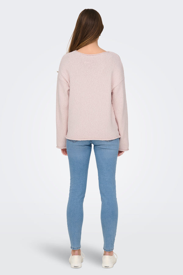 Pull col rond Rose - ONLY®