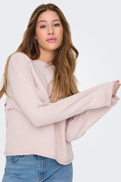Pull col rond Rose - ONLY®