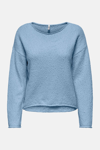 Pull col rond Bleu - ONLY®