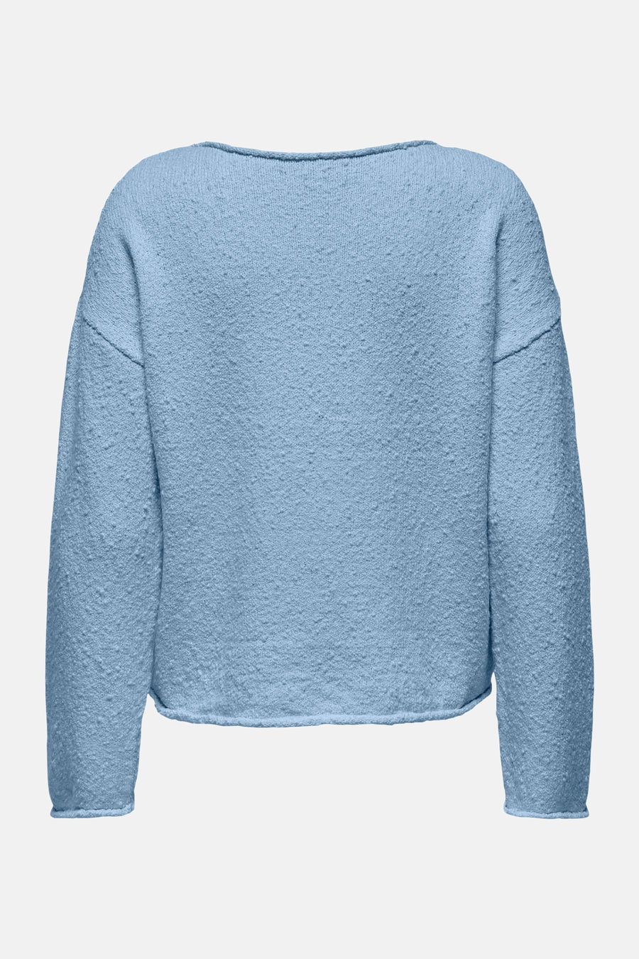 Blauwe trui met ronde hals van ONLY, in een getextureerd breisel.