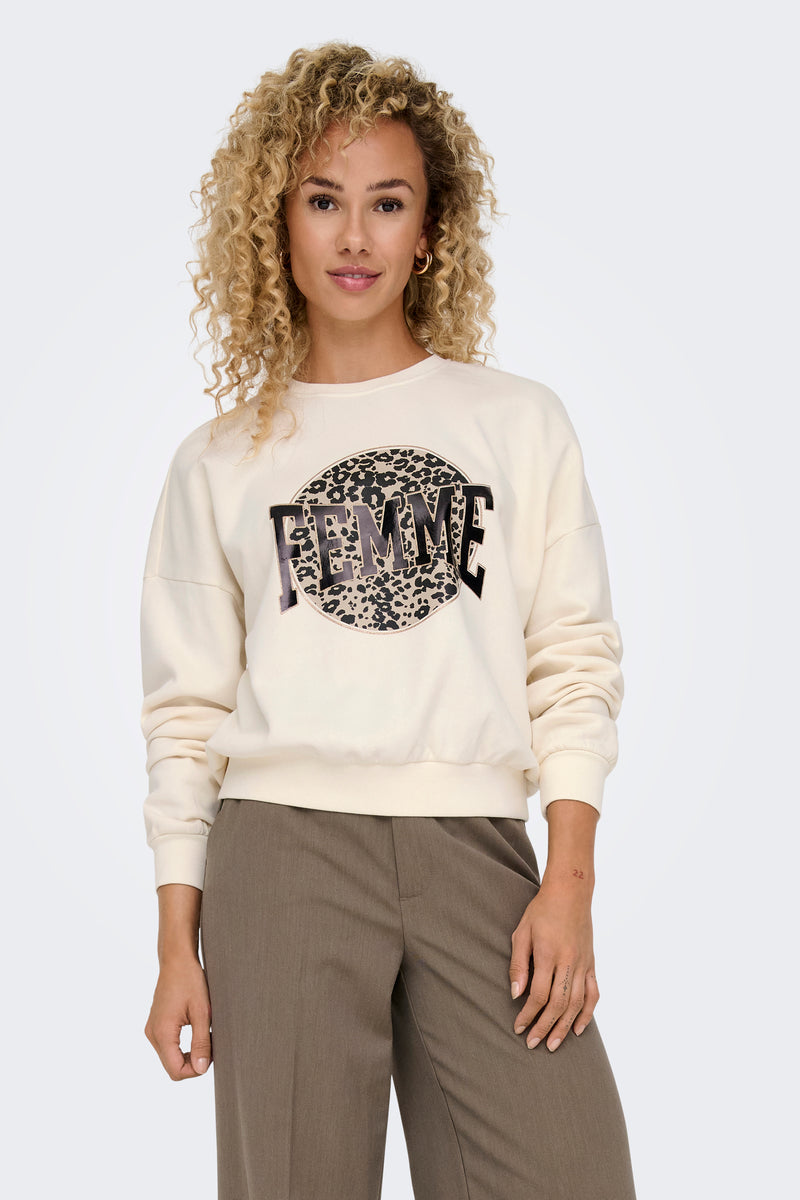 Sweat col rond blanc - ONLY®