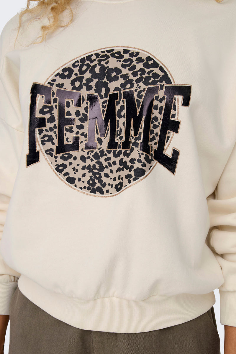 Sweat col rond blanc - ONLY® - ONLY® - 4