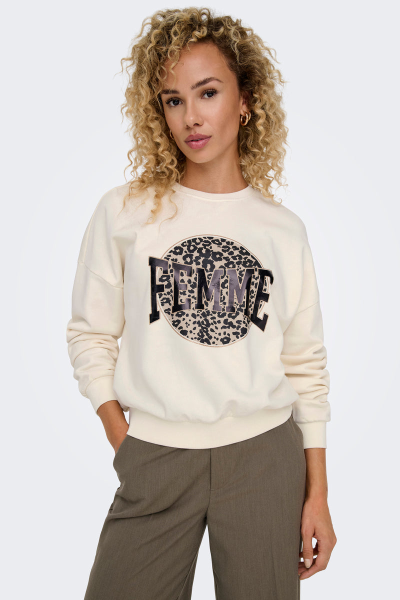 Sweat col rond blanc - ONLY® - ONLY® - 5