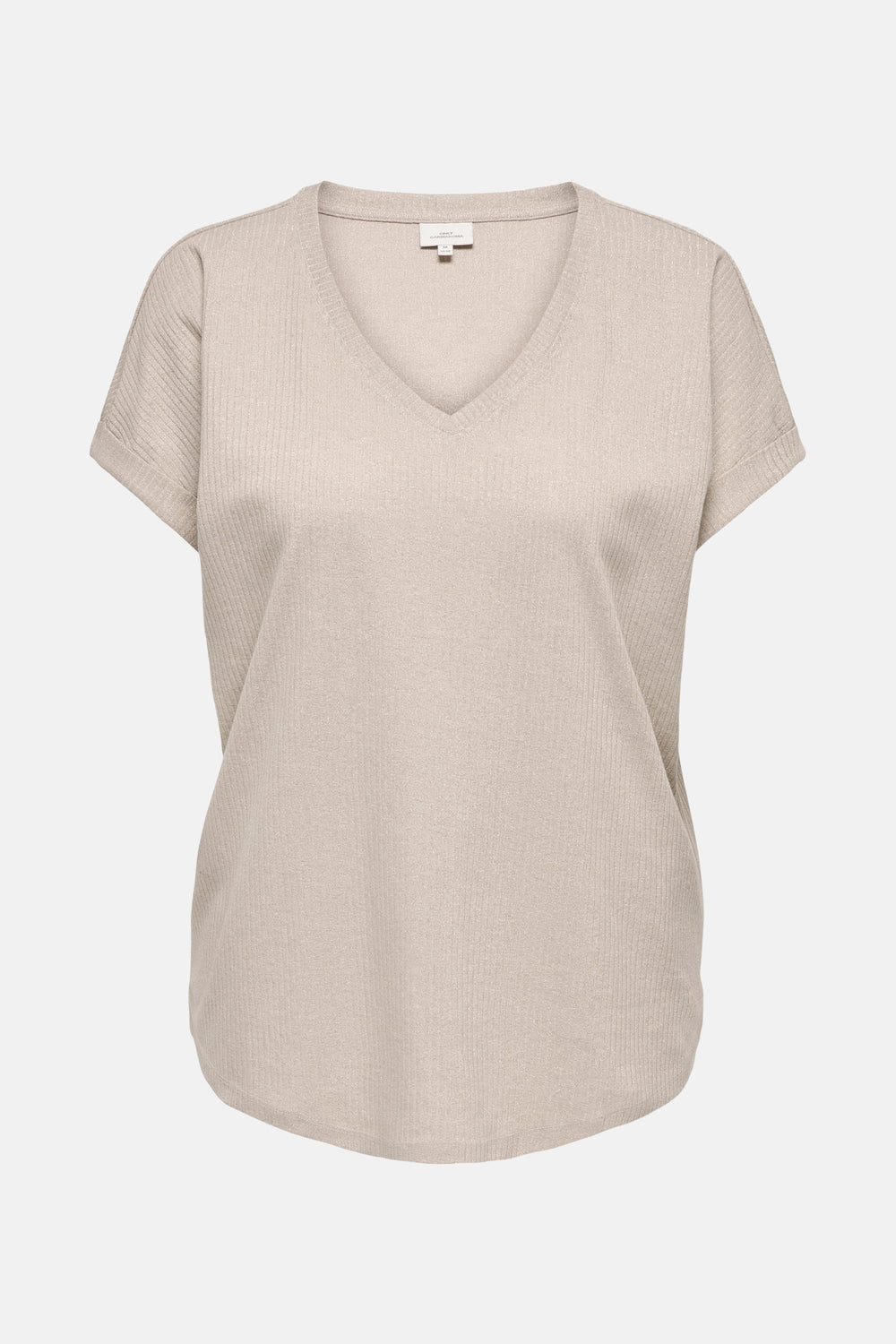 Top uni manches courtes Beige - CARMAKOMA