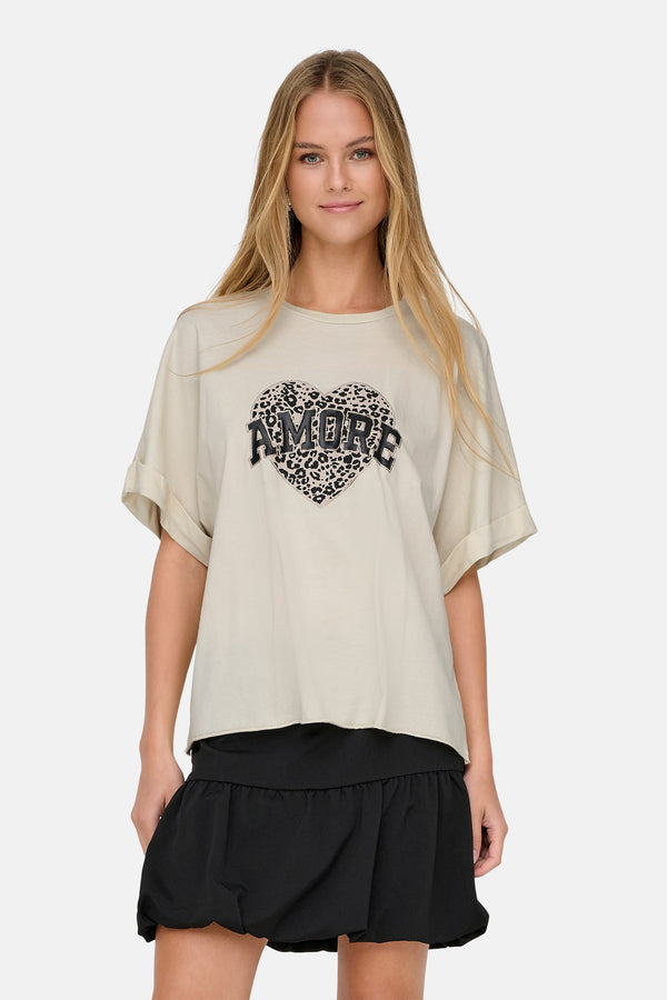 T-shirt (korte mouwen) Beige - ONLY®