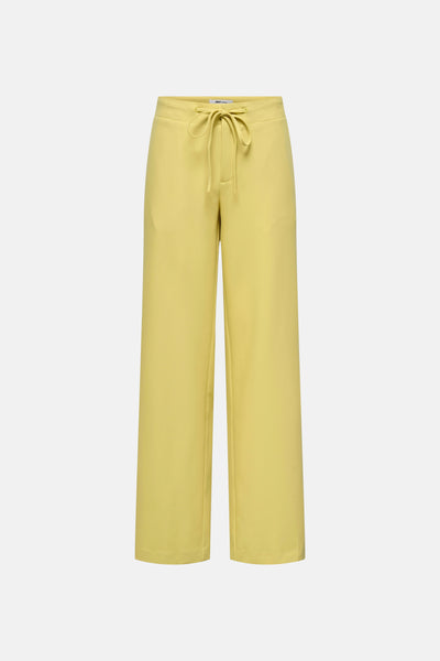 Pantalon de costume jaune de ONLY, avec cordon de serrage à la taille.
