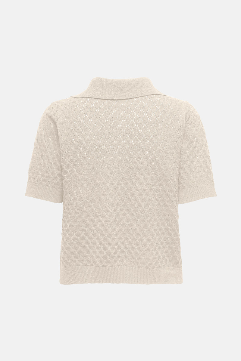 Dames tops polo korte mouw Écru - ONLY®