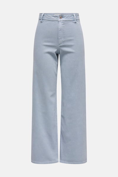 Pantalon coloré bleu clair de JDY, coupe ample et jambes larges.
