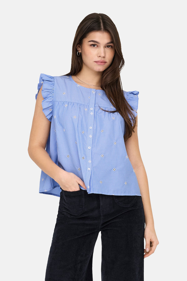 Chemisier (sans manches) Bleu - ONLY®