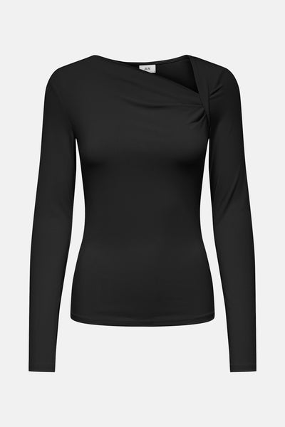 Top uni manches longues Noir - JDY