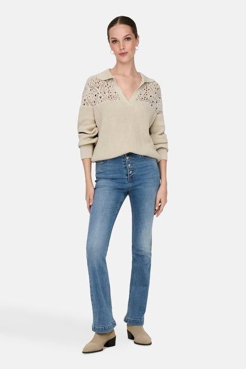 ONLMERYL LIFE LS POLO NECK KNT