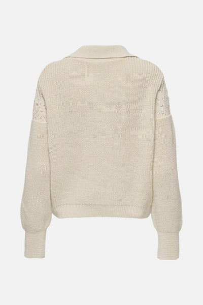 Pull col V Écru - ONLY®