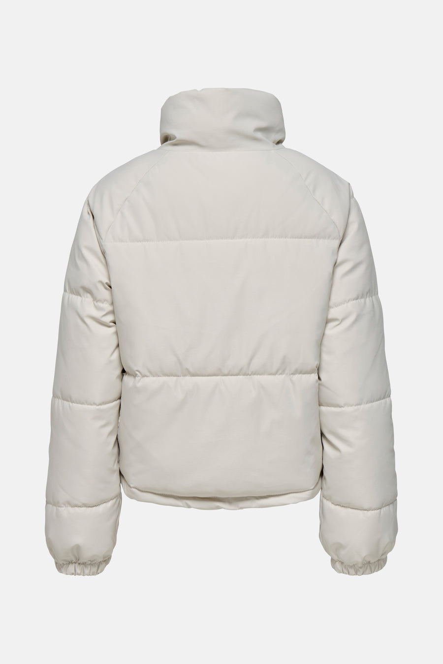 Veste courte beige de JDY, matelassée avec un col montant.