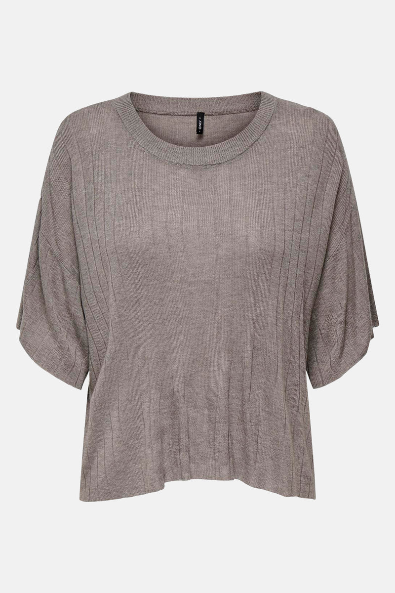 ONLTARA SS RIB O-NECK TOP KNT