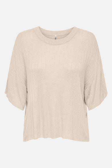 ONLTARA SS RIB O-NECK TOP KNT