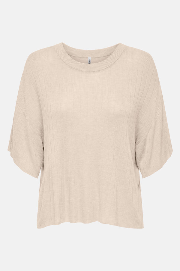 Top uni manches courtes Beige - ONLY®