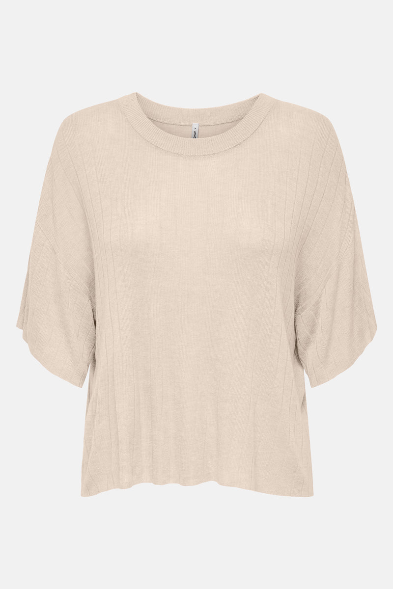 ONLTARA SS RIB O-NECK TOP KNT