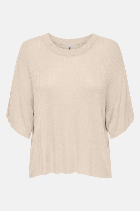 ONLTARA SS RIB O-NECK TOP KNT