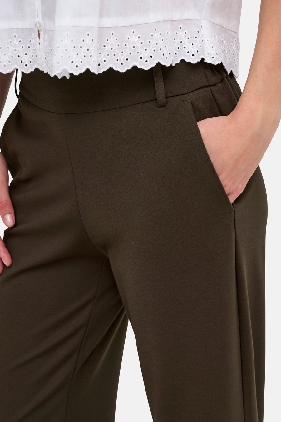 Dames sb seizoensbroek formal bruin - ONLY®