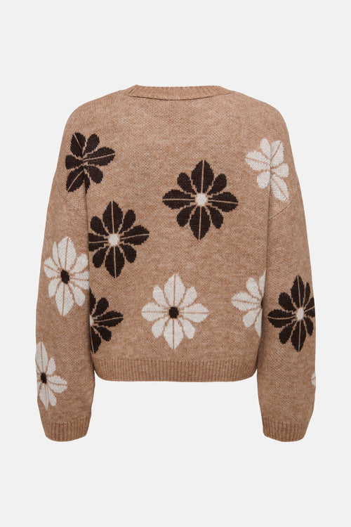Pull met ronde hals - Beige