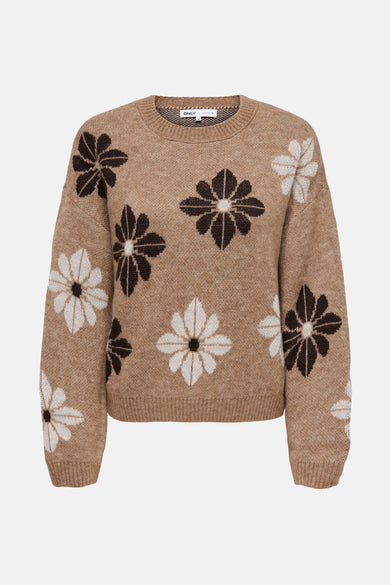 Pull met ronde hals - Beige