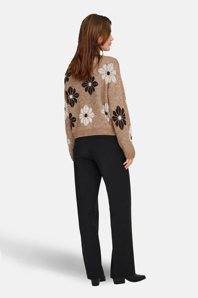 Pull met ronde hals - Beige