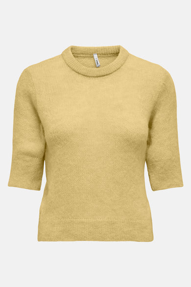 Geel rondborstig pullover van ONLY®, in fijne tricot.