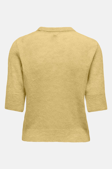 Pull jaune à col rond de ONLY®, en maille fine.