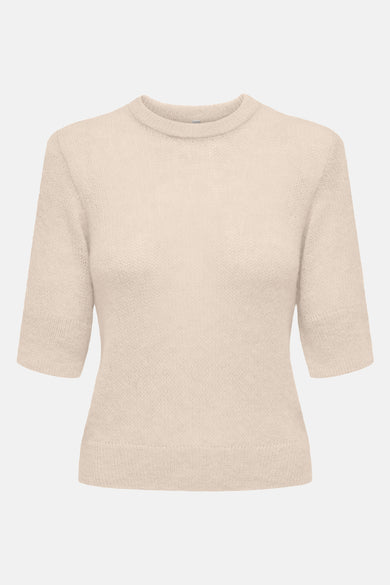 Pull col rond Beige - ONLY®
