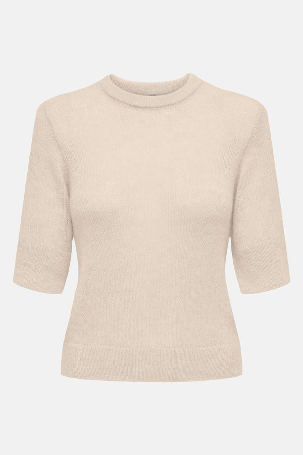 Pull col rond Beige - ONLY®