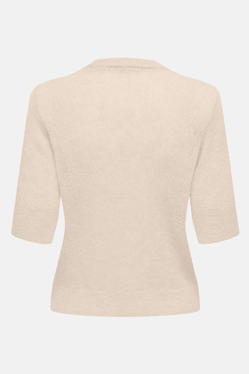 Pull col rond Beige - ONLY®
