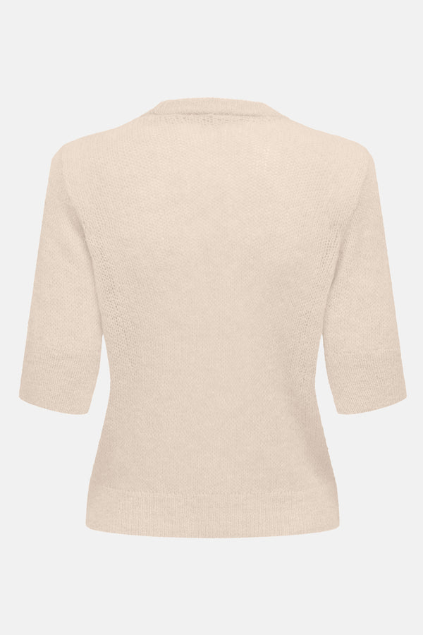 Pull col rond Beige - ONLY®