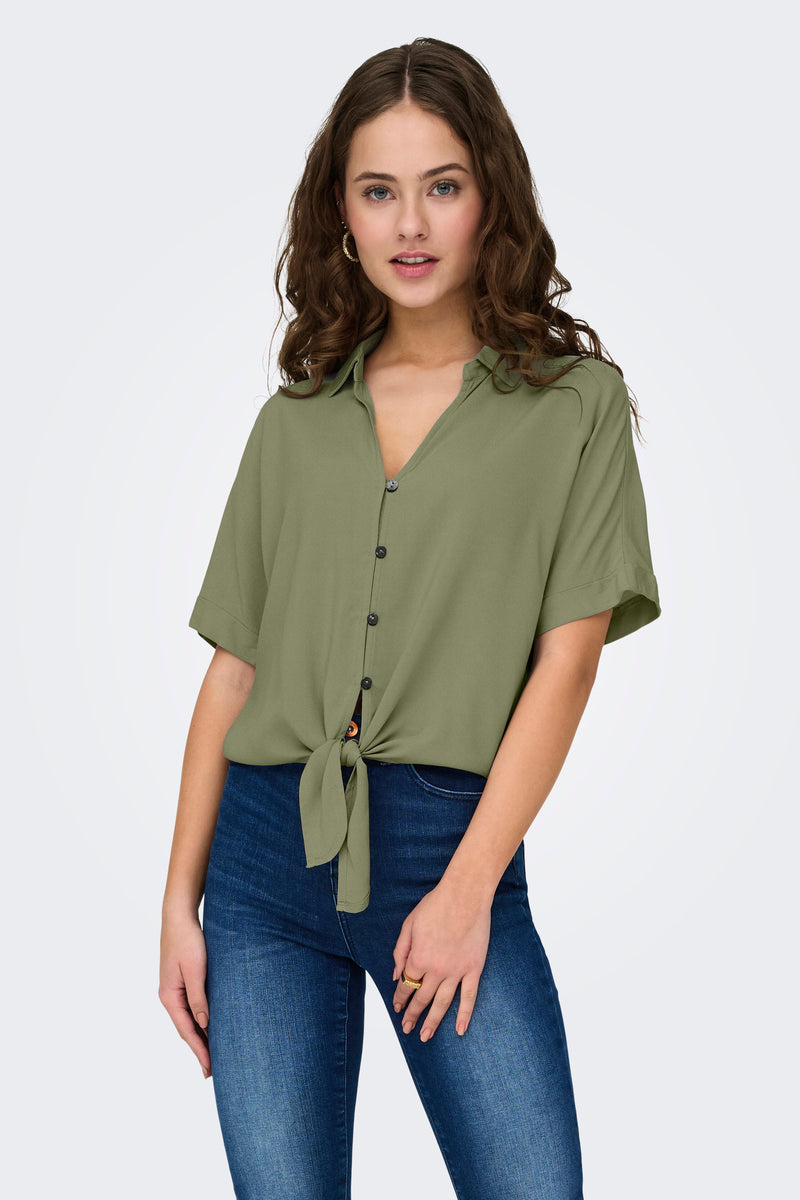 Chemise à manches courtes - kahki