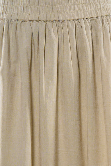 Jupe longue beige de ONLY® avec taille élastiquée froncée et tissu texturé.