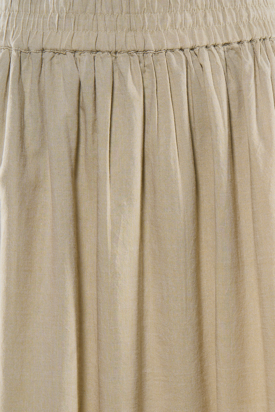 Jupe longue beige de ONLY® avec taille élastiquée froncée et tissu texturé.