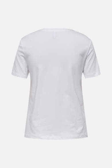 Wit T-shirt met korte mouwen van ONLY, achterkant.