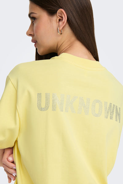 Top uni manches courtes Jaune - ONLY®