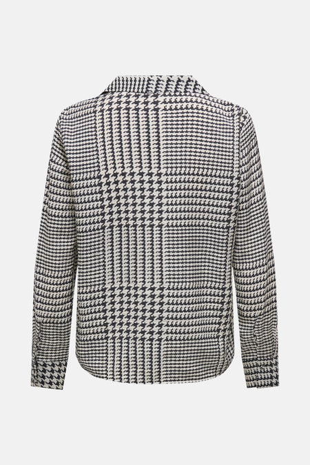 Chemise à manches longues à carreaux multicolores de JDY, vue de dos.