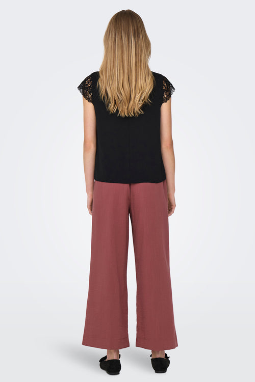 Top uni manches courtes Noir - ONLY®