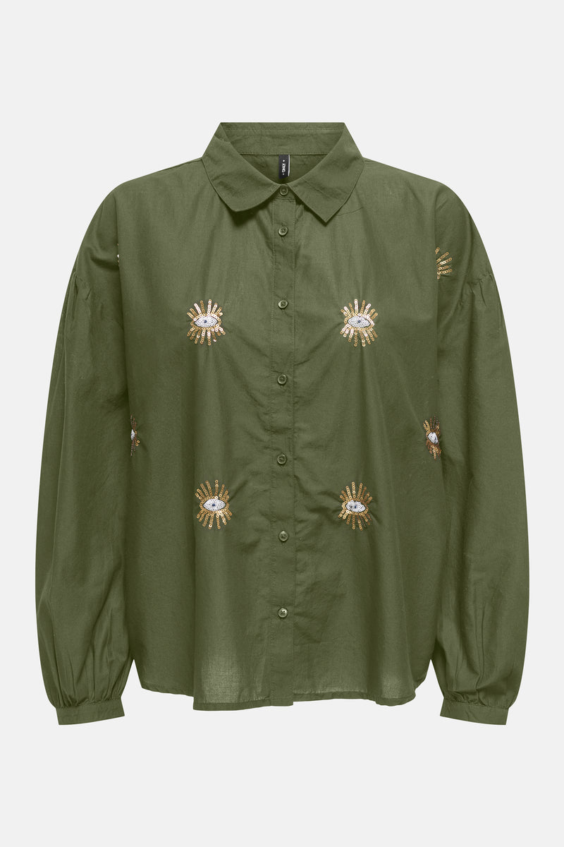 ONLTIFFANY FR L/S SEQUIN SHIRT CS PTM