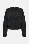 Grijze gebreide cardigan van ONLY®, met een zachte textuur en een losse pasvorm.