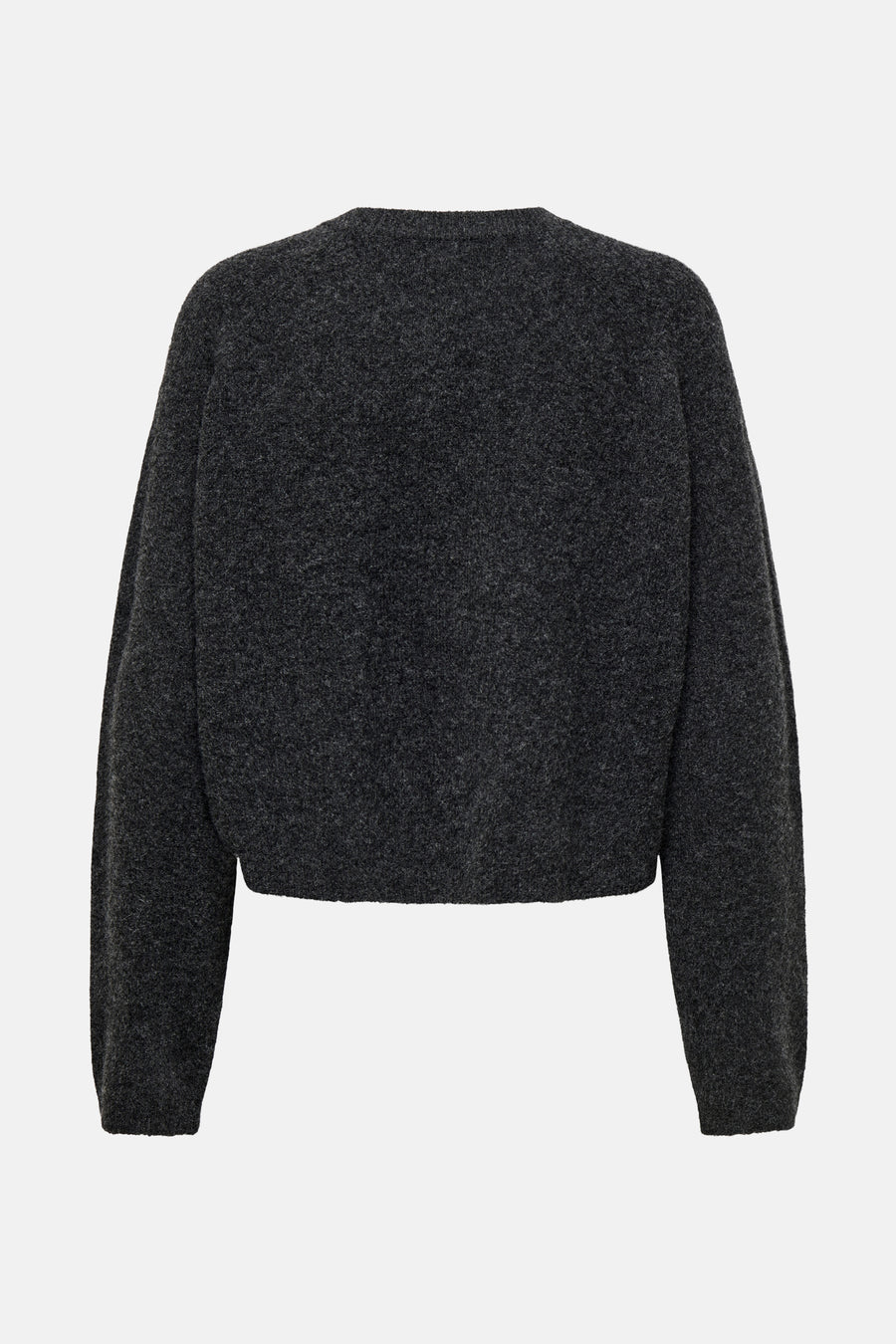 Cardigan gris en maille par ONLY®, avec une texture douce et une coupe ample.