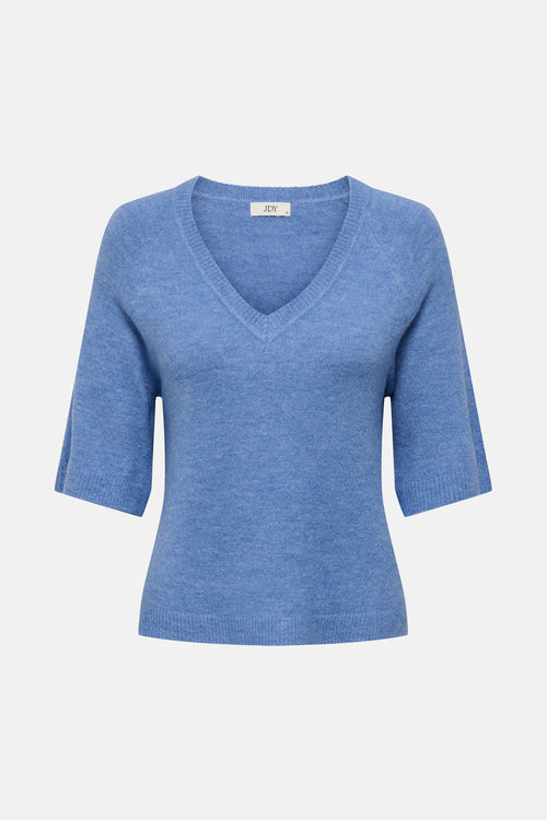 Pull à col rond - bleu
