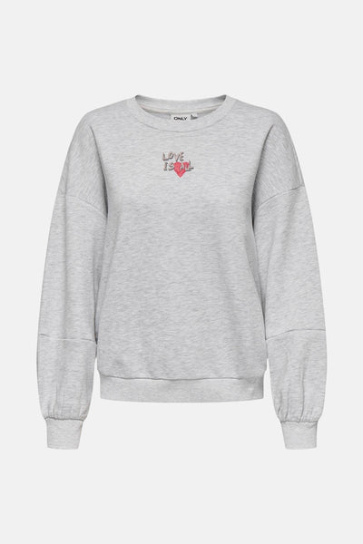 Sweat col rond Gris - ONLY®