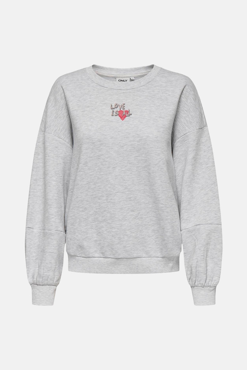 Sweat col rond Gris - ONLY®