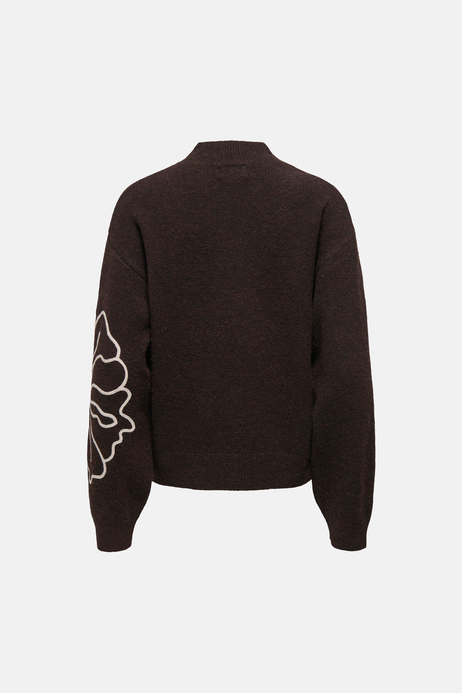 Pull col rond brun - JDY