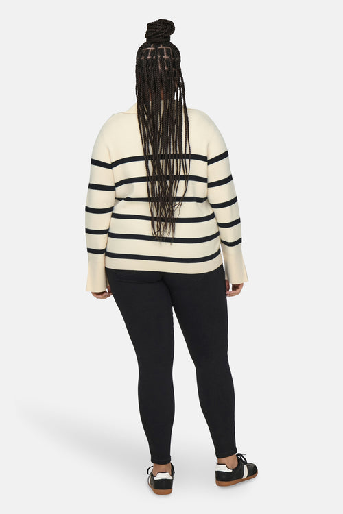 Pull à col en V - écru